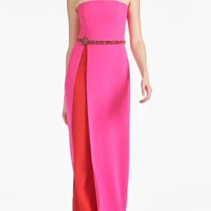 Custom sheath column strapless floor length mother of the bride dresses