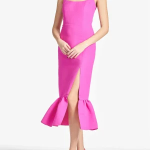 Custom sheath column square neck tea length homecoming dresses