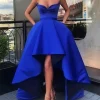 Custom a line princess asymmetrical sleeveless off the shoulder cocktail dresses