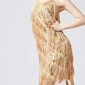 Custom 1920s sheath column spaghetti straps vintage costume party dresses with sequins 1