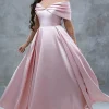 Custom a line princess sweetheart off the shoulder evening dresses with ruched