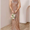 Custom a line princess one shoulder floor length long bridesmaid dresses