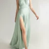 Custom a line princess halter floor length long bridesmaid dresses